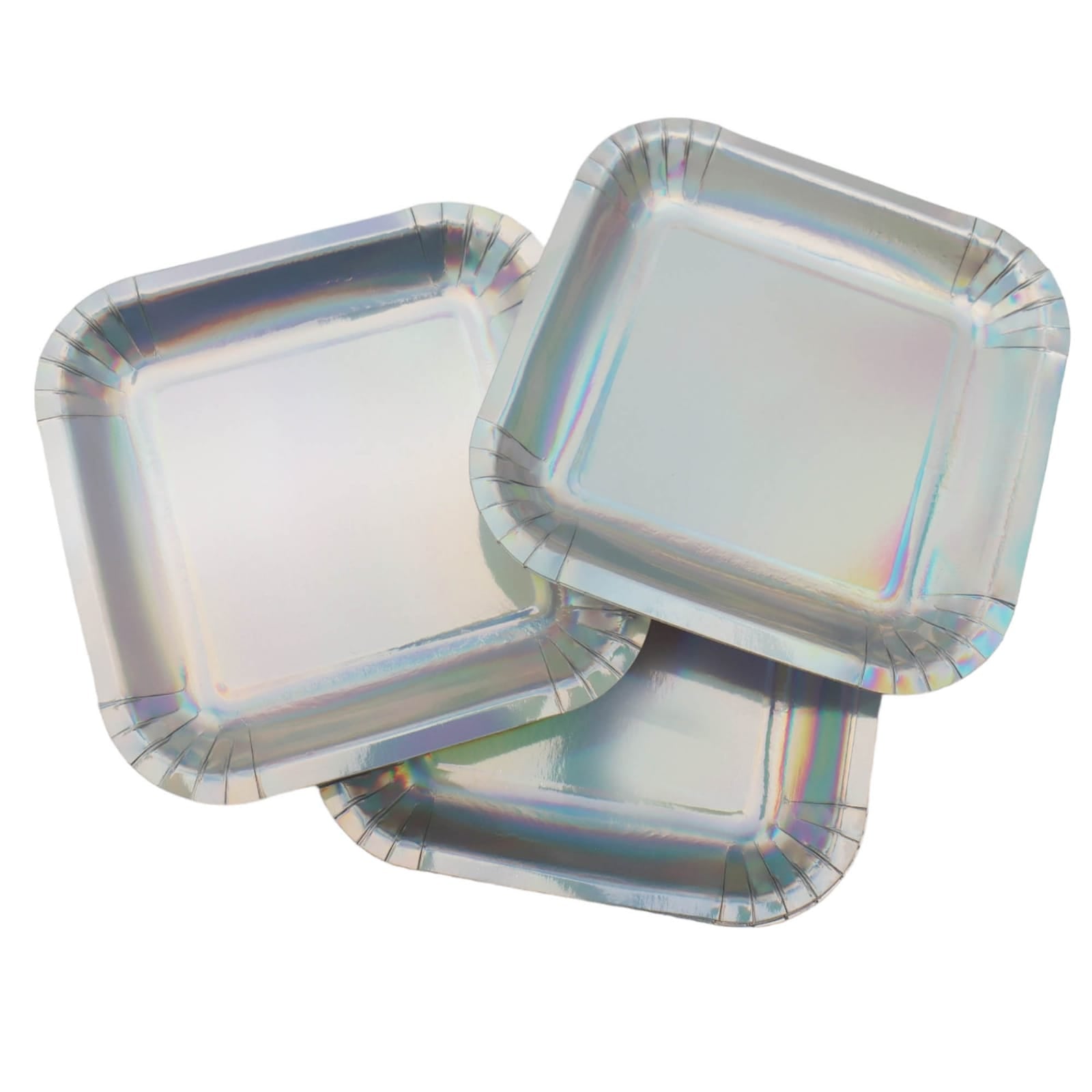 Party Paper Plates Square Pearl 9Inch 23cm 10pack