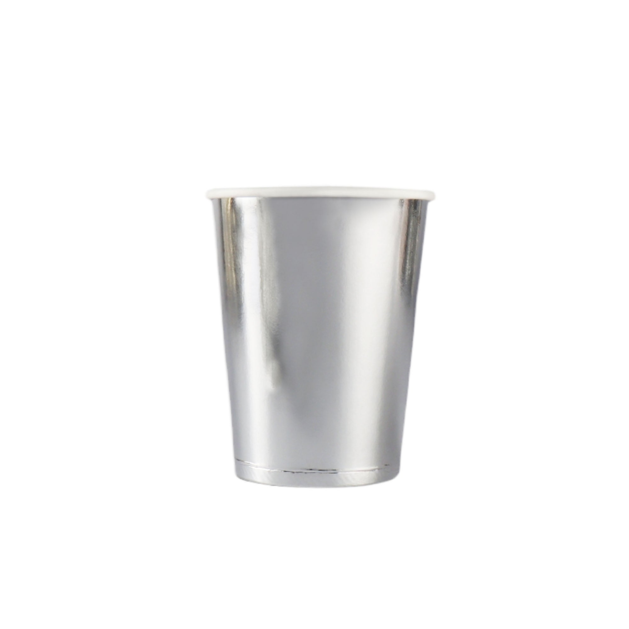 Disposable Party Paper Cups Silver 250ml 10pack