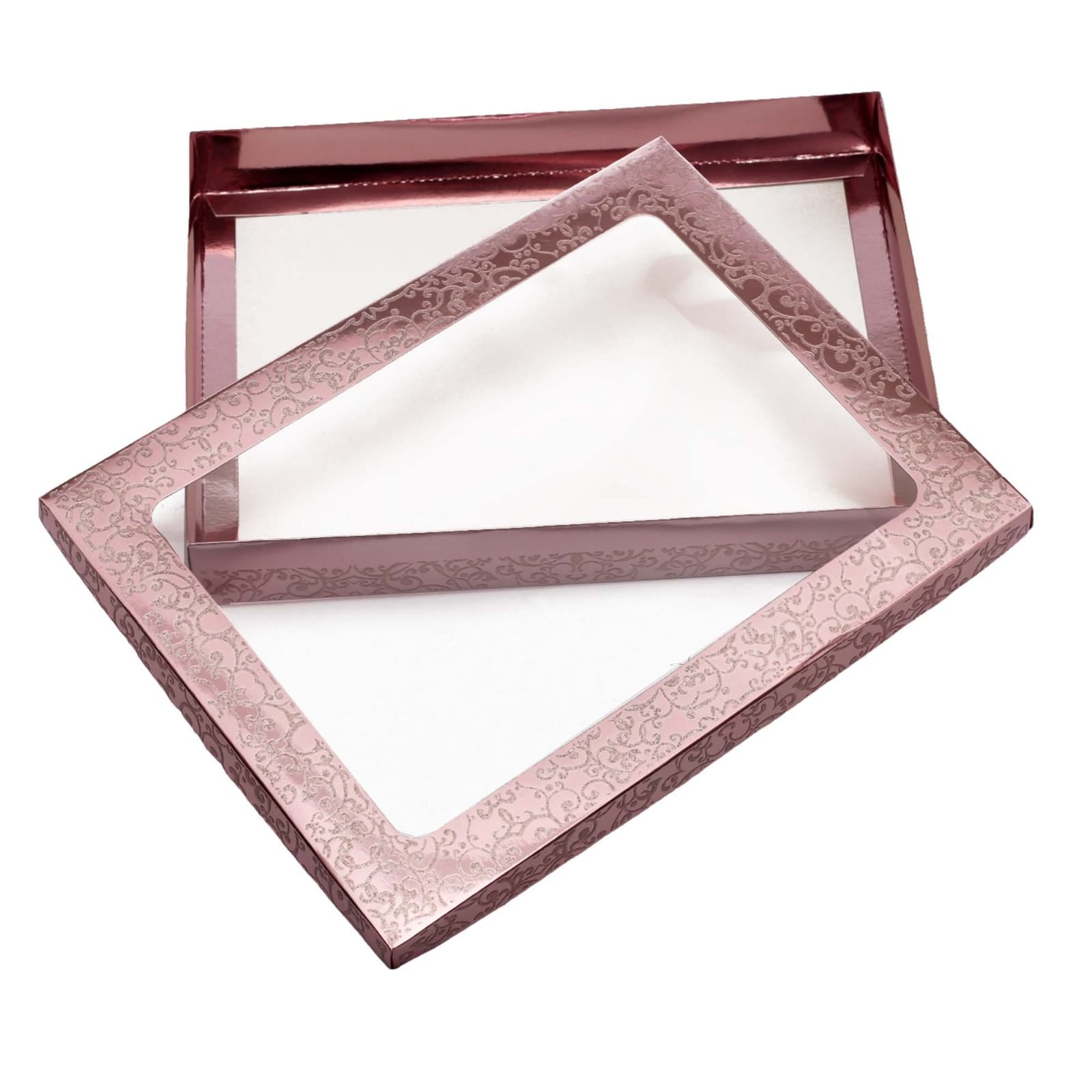 Gift Biscuit Paper Box Rose Gold Rectangle 24x31cm XPP381