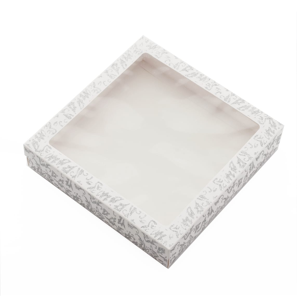 Gift Biscuit Paper Gift Box Square Glitter 24x24cm XPP382