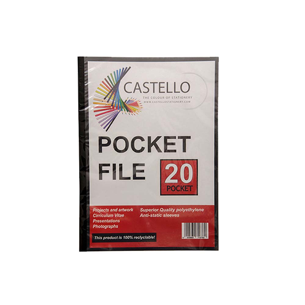 Castello A4 Flip File 20pg Filing Pockets