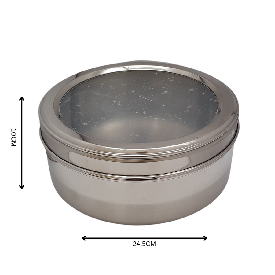 Dabba Tin Medium 24.5cm Staineless Steel SGN802