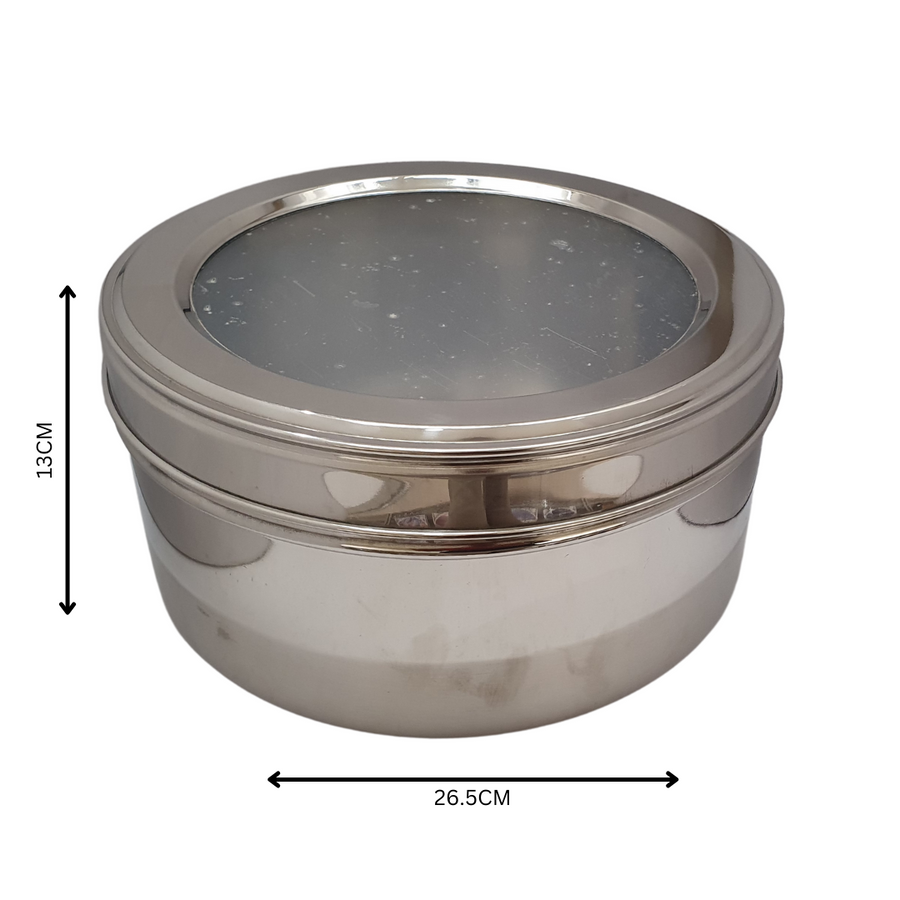 Dabba Tin Large 26.5cm Stainless Steel SGN803