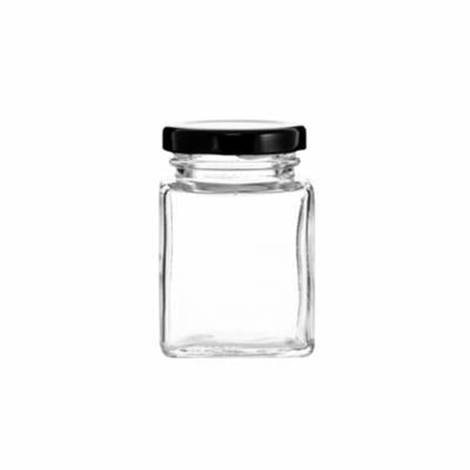 Consol 110ml Glass Jar Square with Back Lid