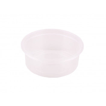 250ml Disposable Sauce Tubs Clear Polyprop with Lid 10pack