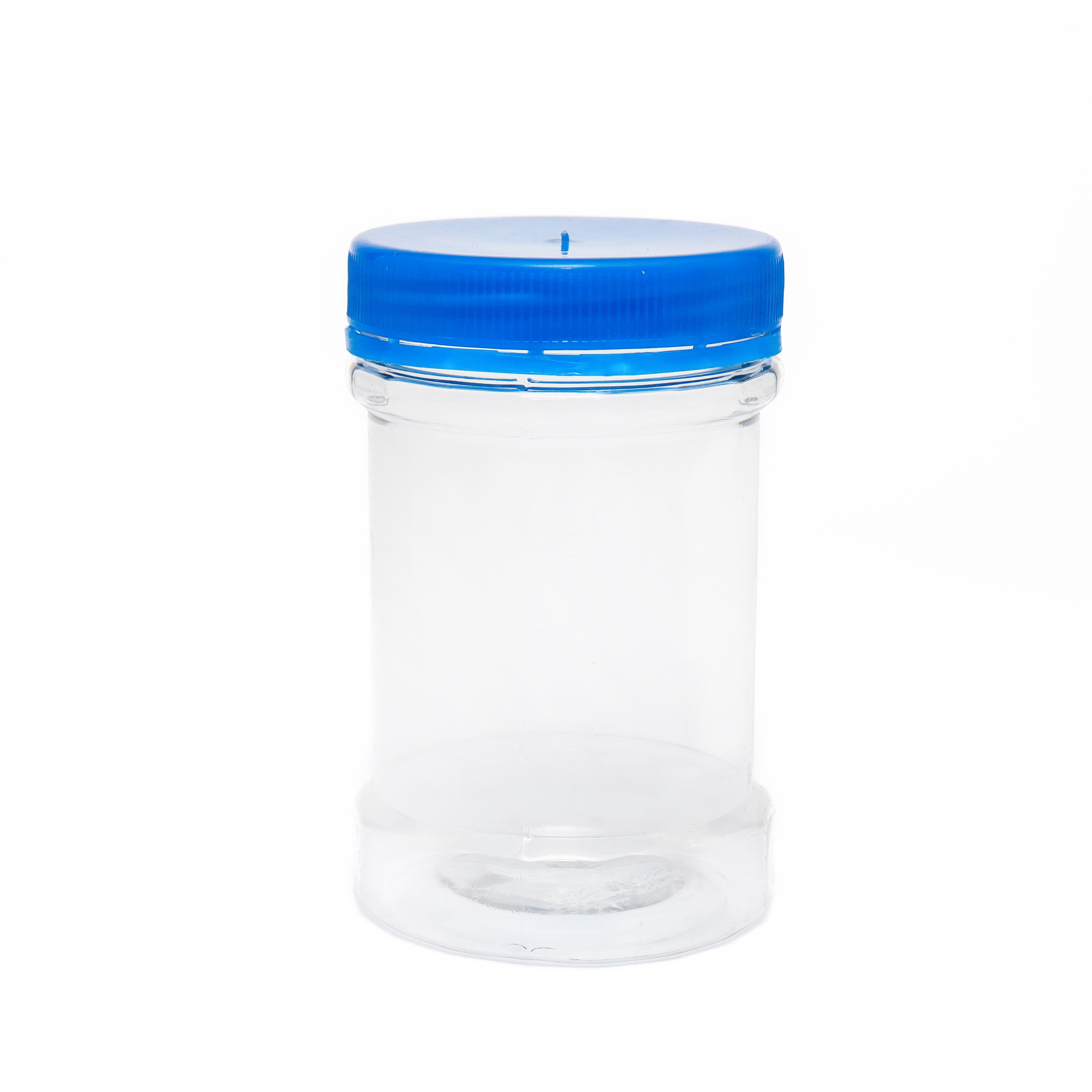 375ml Plastic Storage Jar Round with Blue Lid
