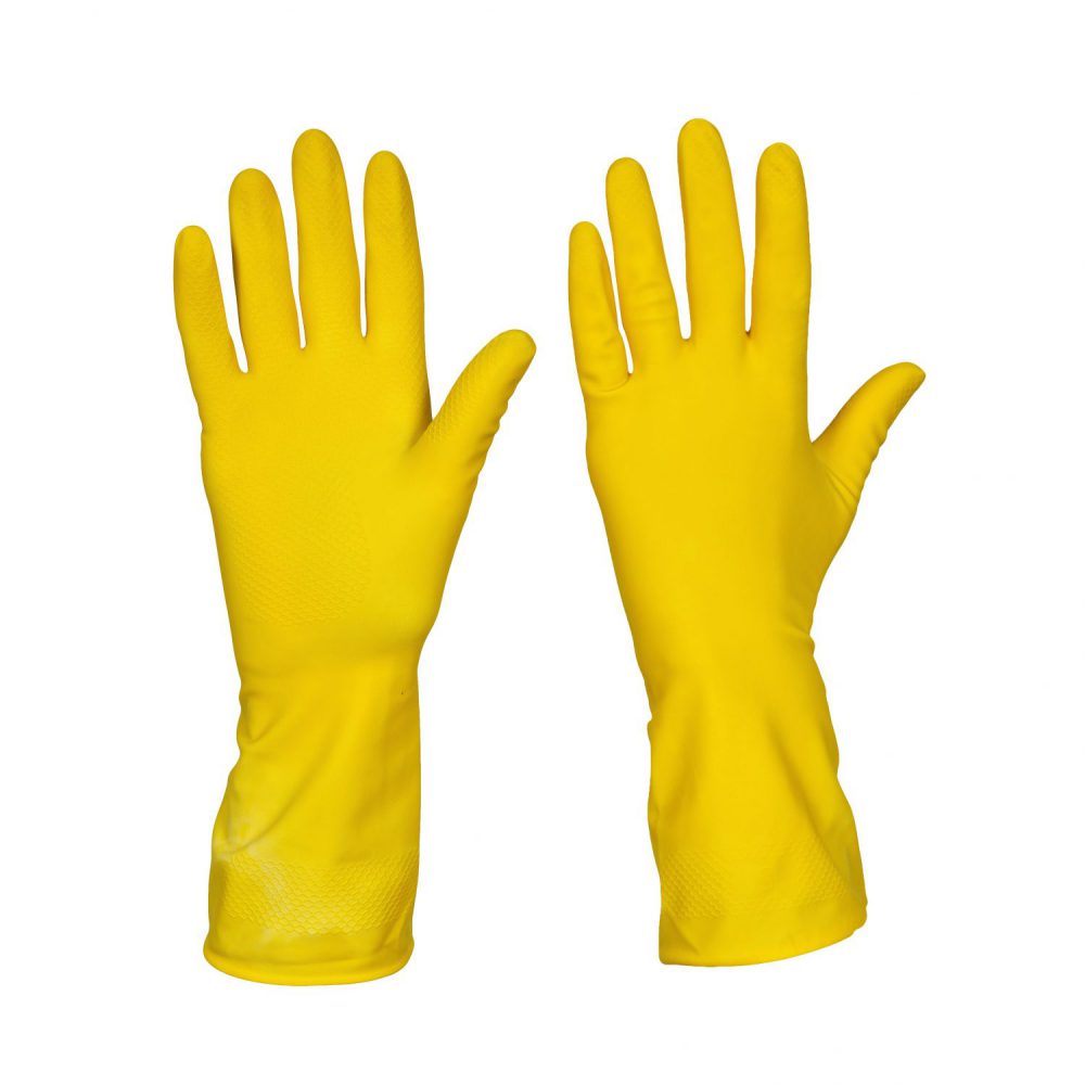 Latex Household Gloves Reusable Yellow