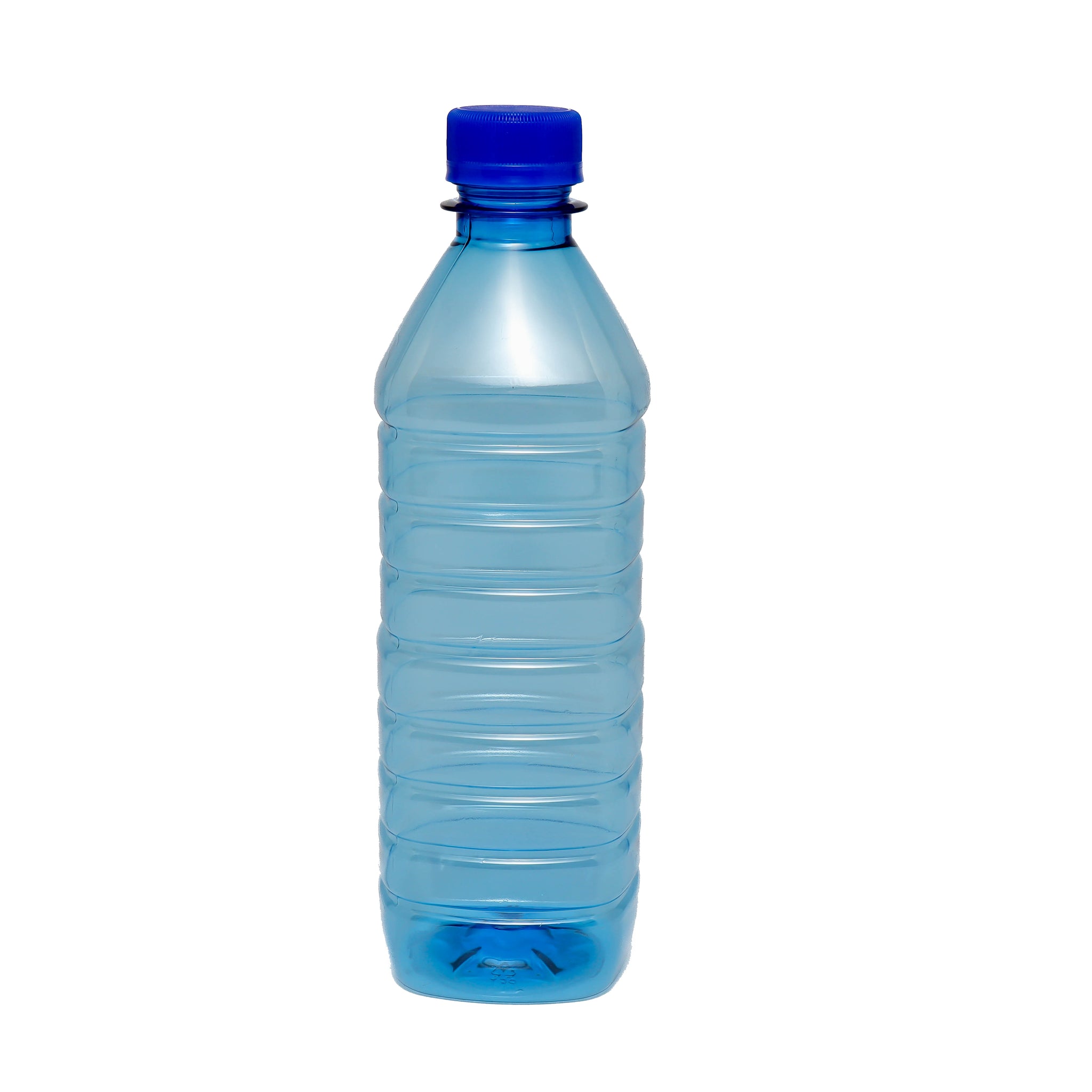 500ml PET Plastic Water Bottle Square Blue - BOT027