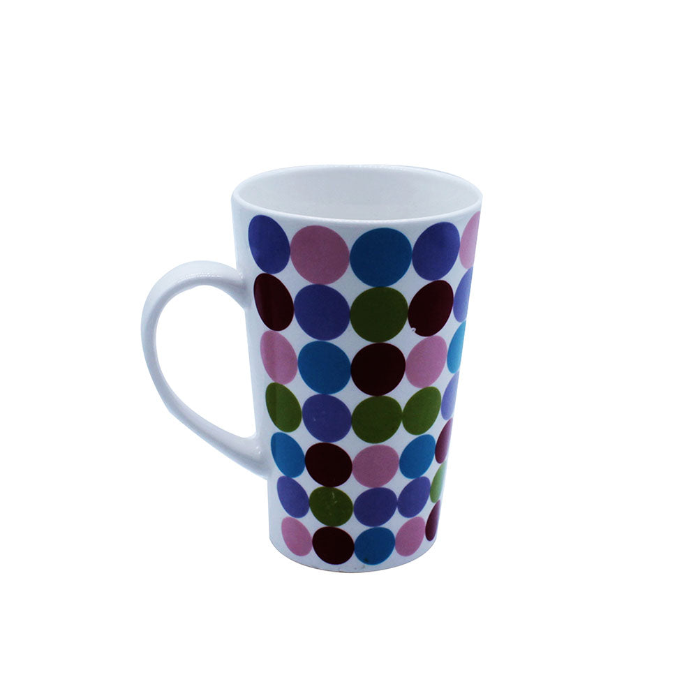 Porcelain Coffee Mug With Color Circles 495ml SGN1387