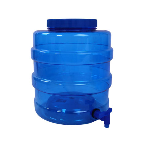 10L Plastic Water Dispenser with tap Round Blue