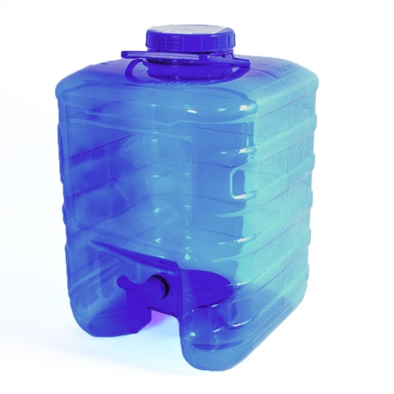 10L Plastic Water Dispenser with Tap Square Clear