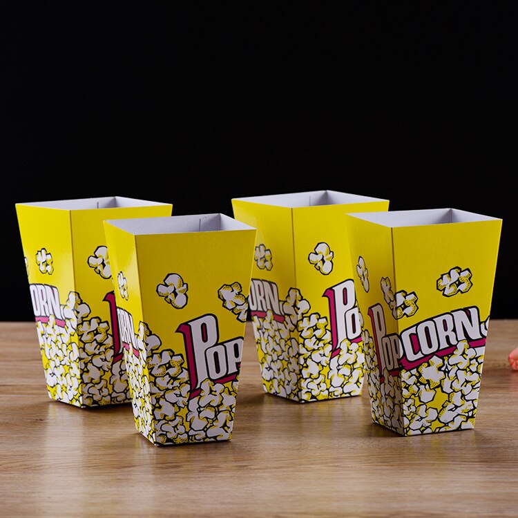 Vintage Popcorn Box 9x9x15cm 6pc