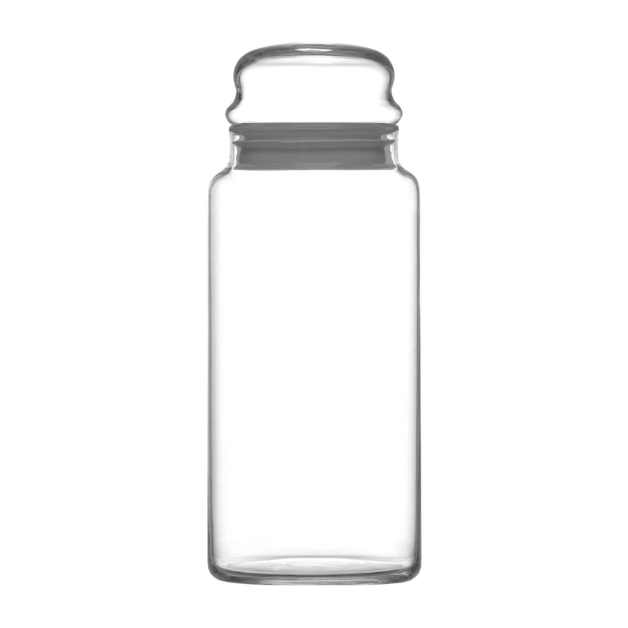 LAV Glass Canister Jar 1400ml with Grey Lid SGN948