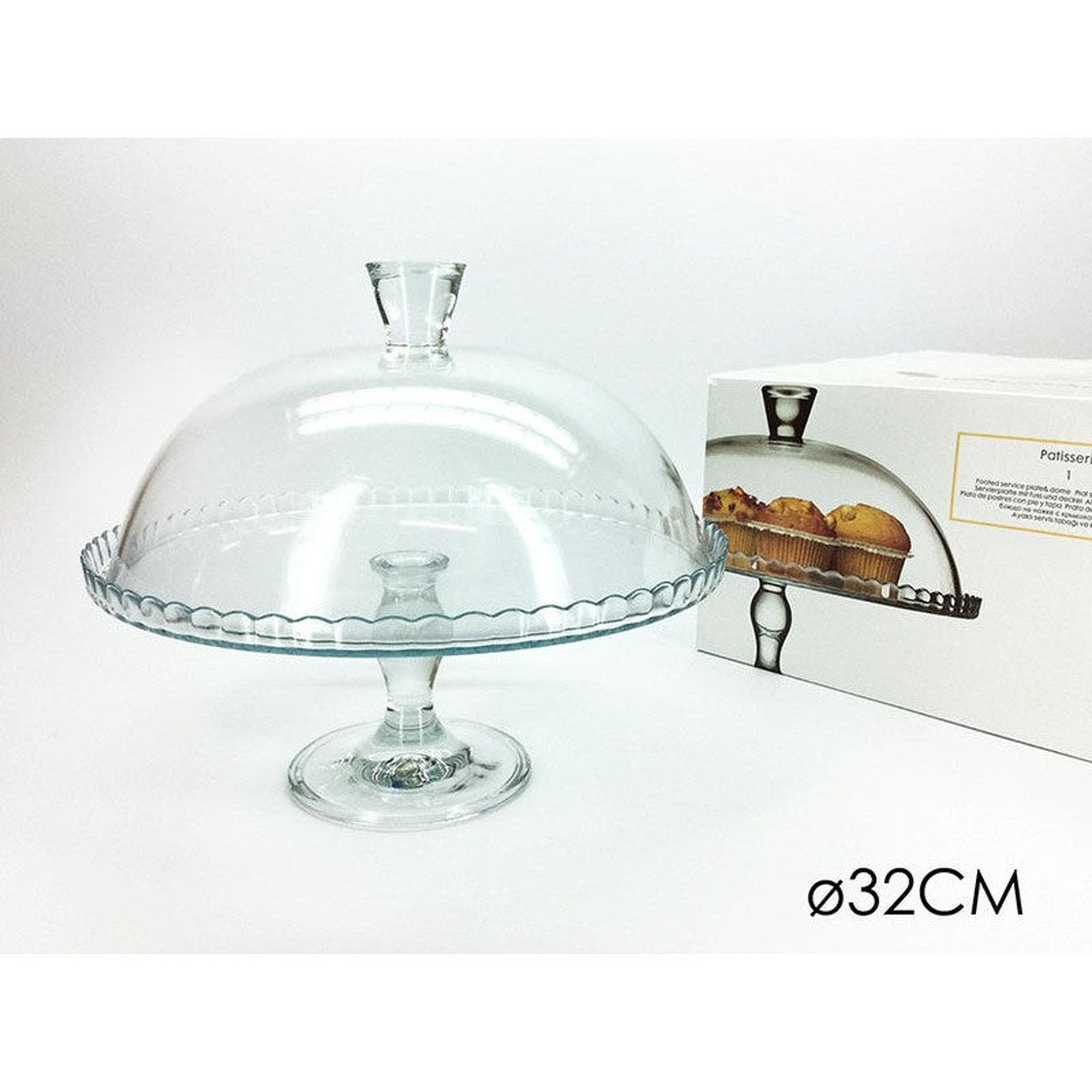 Pasabahce Patisserie Cake Server Dome Footed Stand 322mm 23034