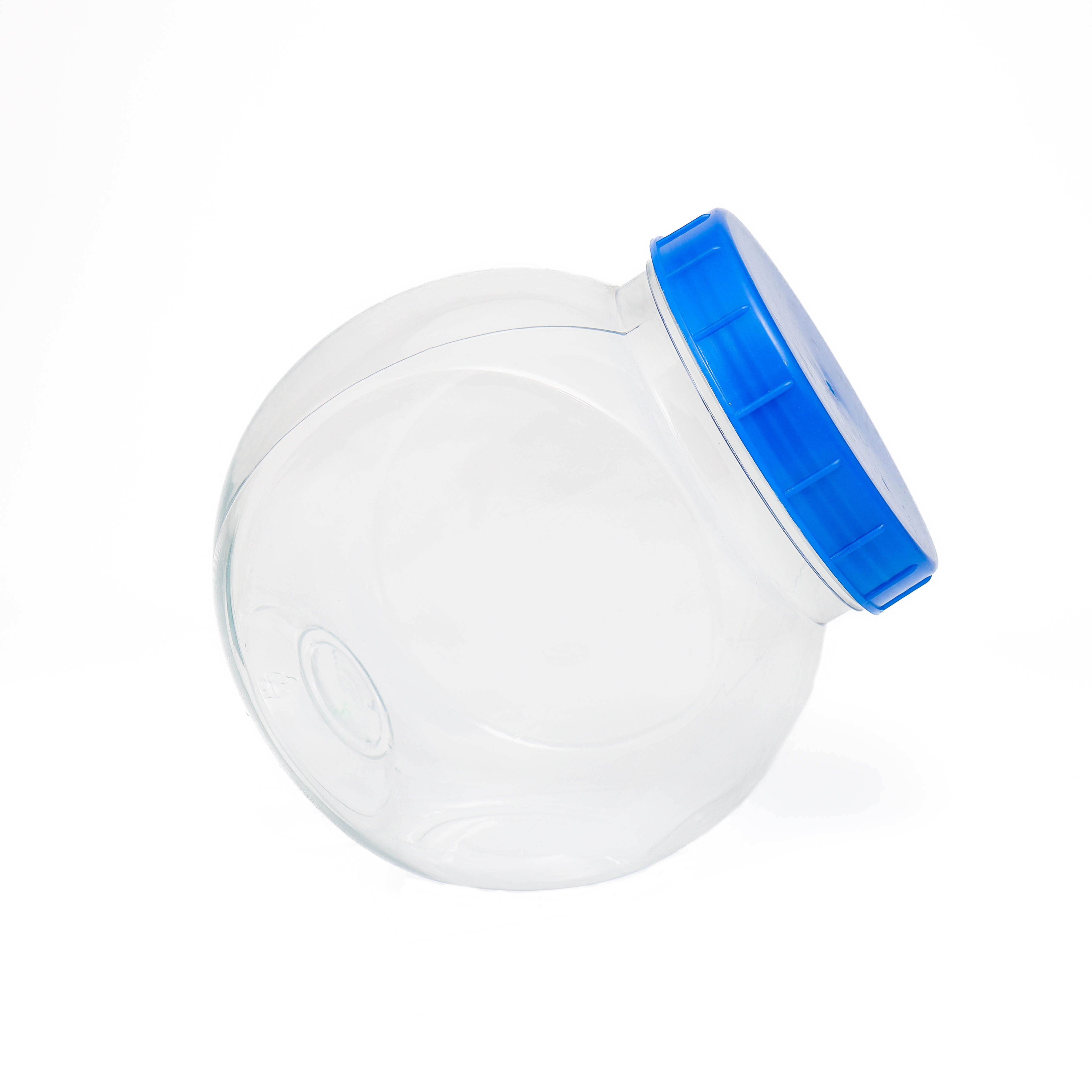 2kg Plastic Storage Jar Round Clear 2L
