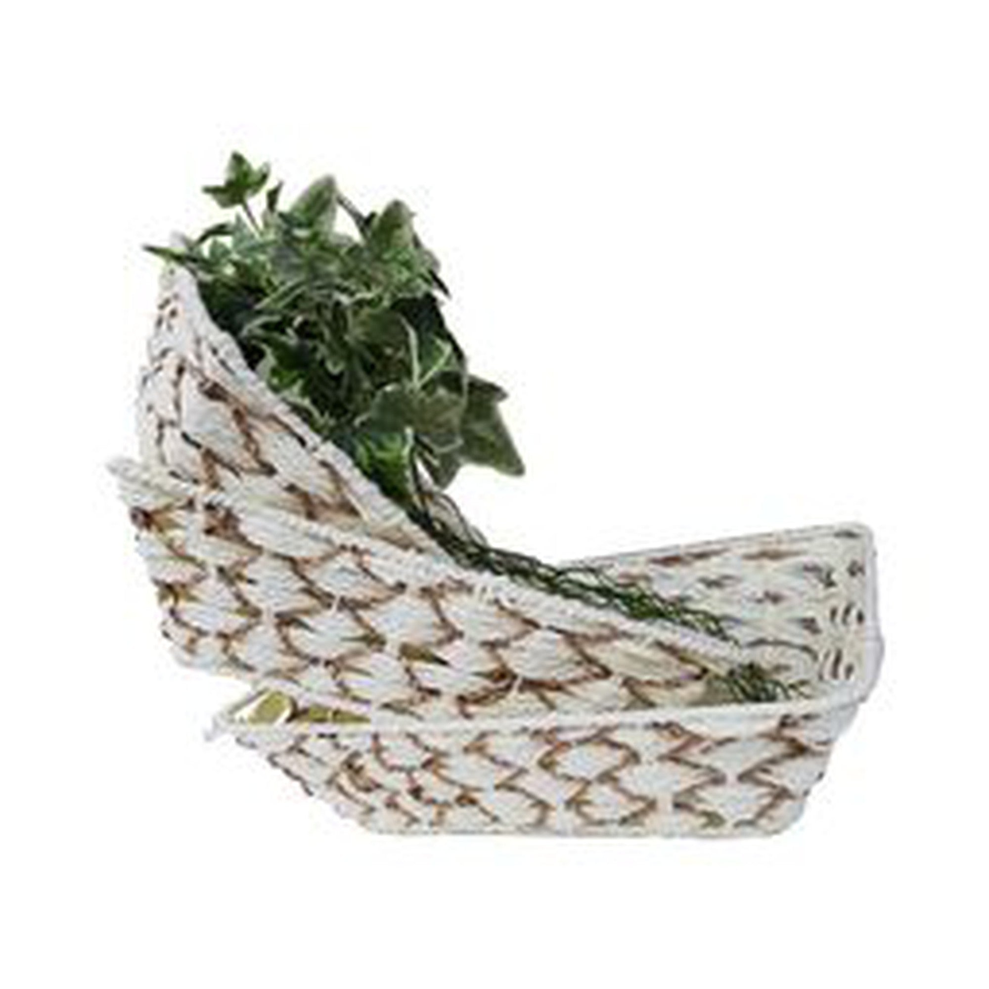 Plastic Woven Fruit Serving Tray Basket Small 23X30X8.5CM 017