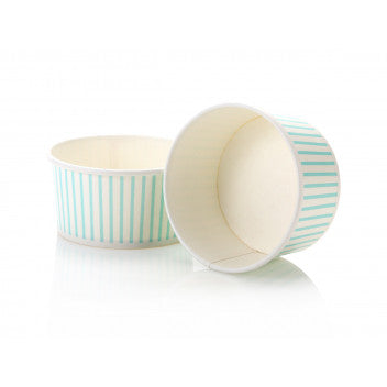 Ice Cream Paper Cups 180ml Vintage Tubs Baby Blue 10pack