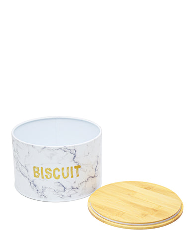 Aqua Tin Marble Gold Decal Biscuit 26495