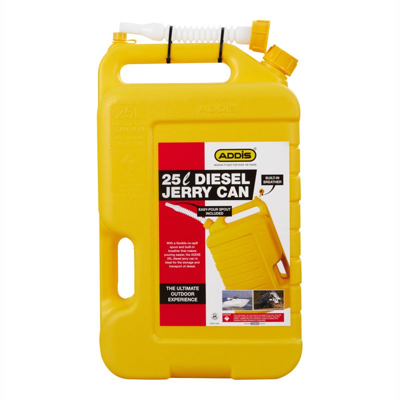Addis 25L Diesel Jerry Can Plastic 7438YL