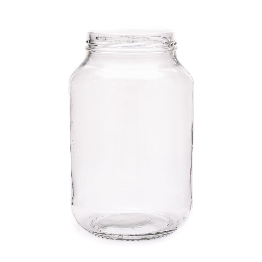 Consol 3L Glass Catering Jar with Lid Twist off White 110mm Lid BN0166