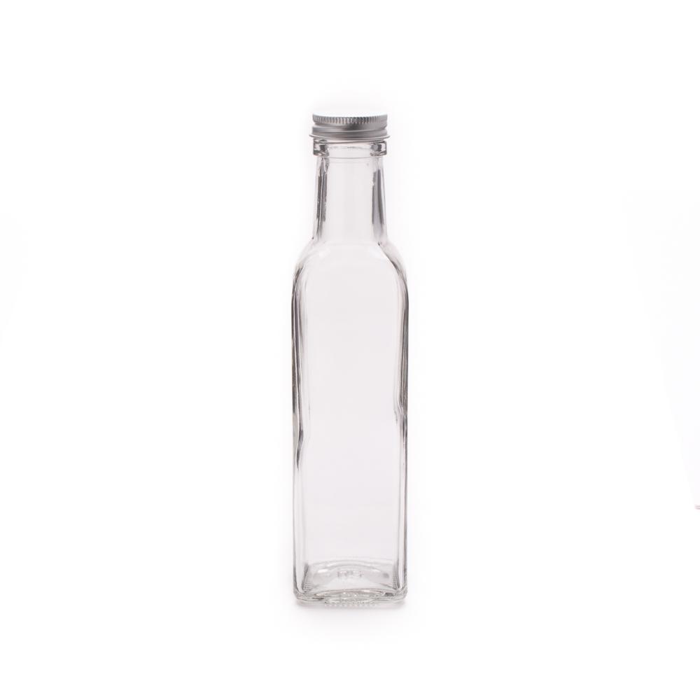 1L Glass Bottle with Black Lid Starlight Flint