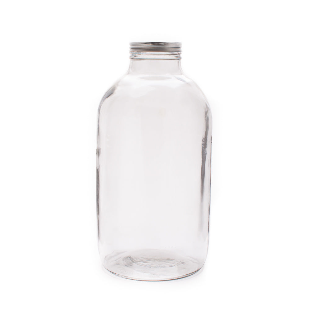 Consol 4L Glass Catering Jar Round with Aluminum Screw Lid  BN0549