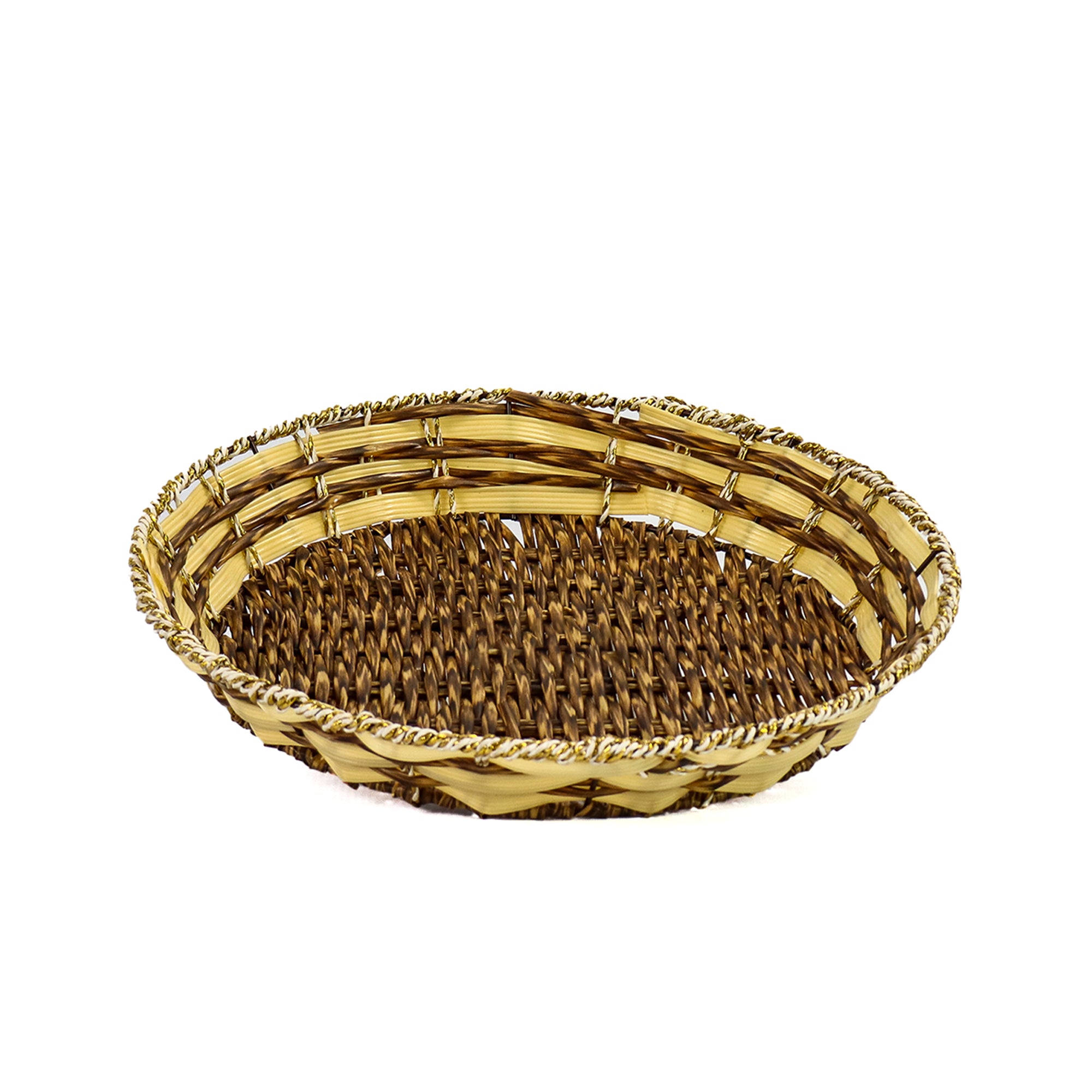 Plastic Woven Fruit Serving Tray Basket 33cm 020