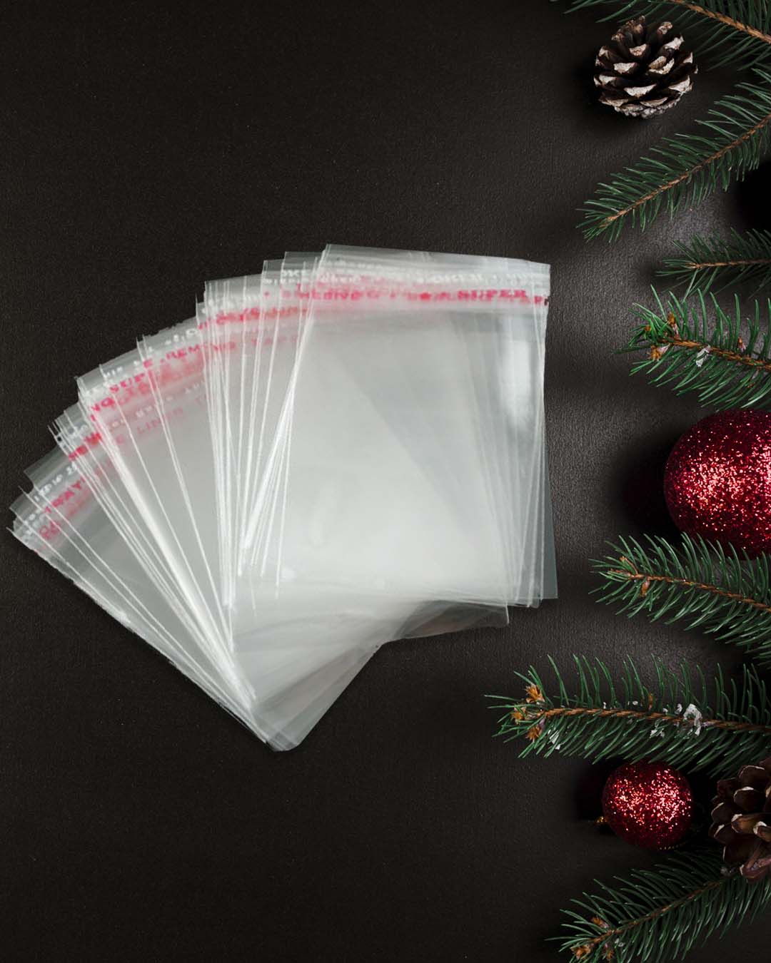 Polyprop Cellophane Selfseal Bags 15x22cm+3cm 100pack