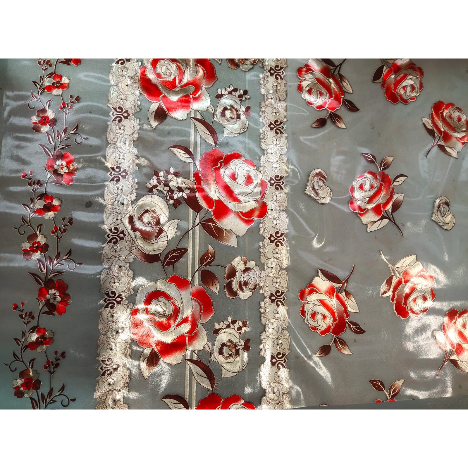 PVC Table Cover Clear with Print 1.37x1m Sheeting 