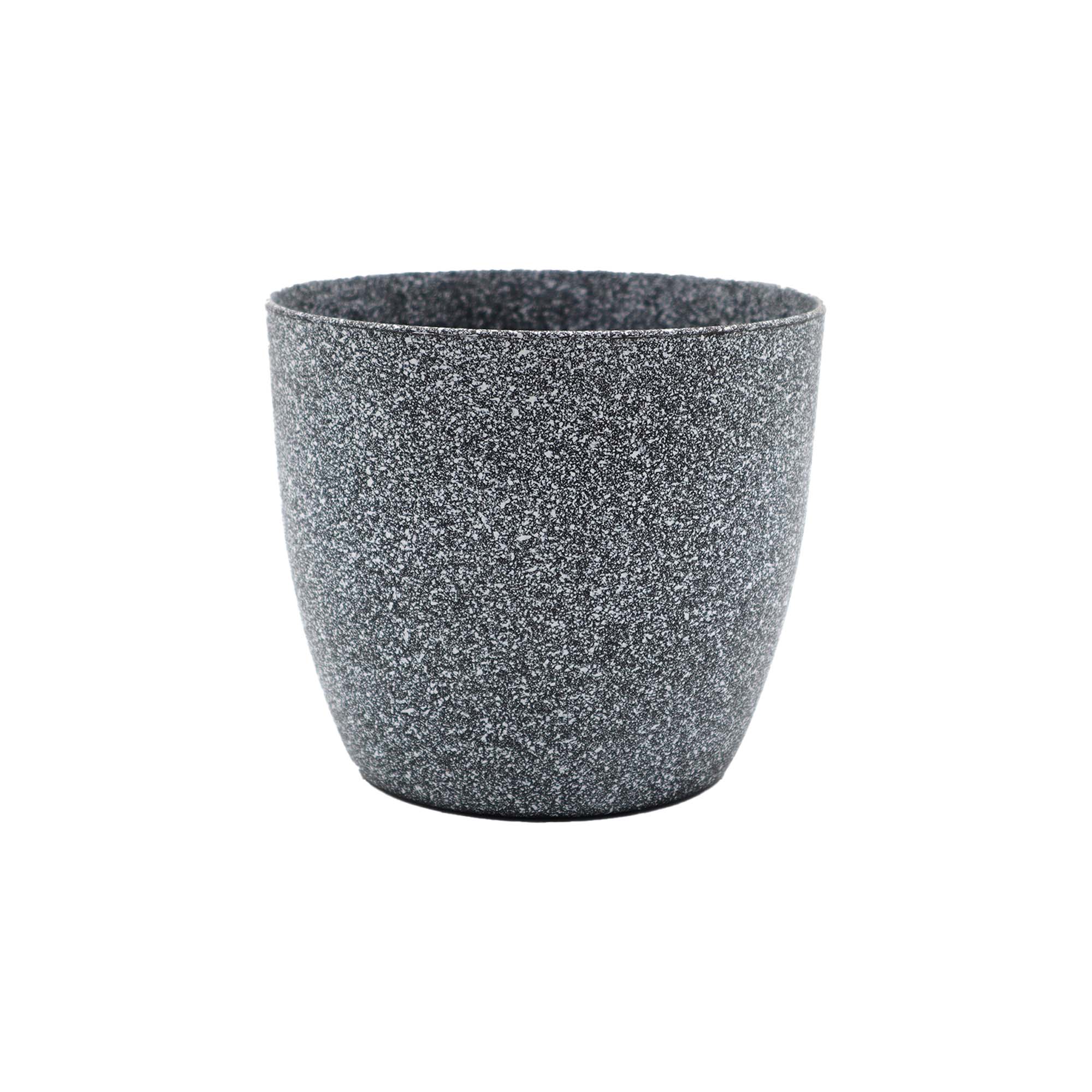 Plastic Vase Flower Planter Pot Mini - Marble Grey/Black 477