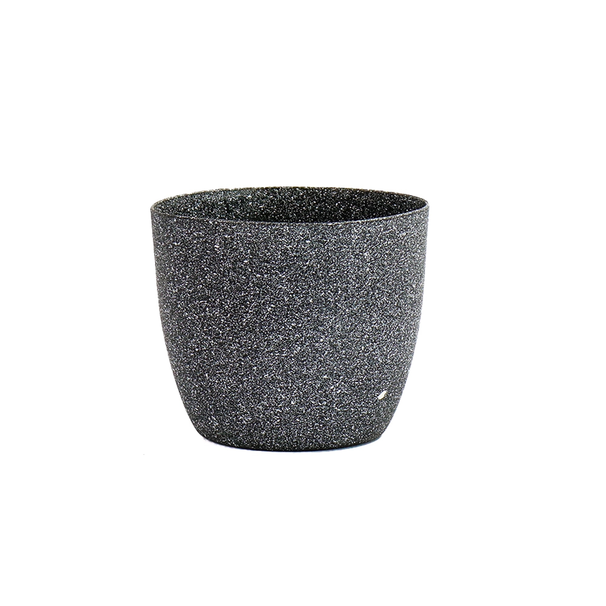 Plastic Vase Flower Planter Pot Xlarge - Marble Grey/Black 480