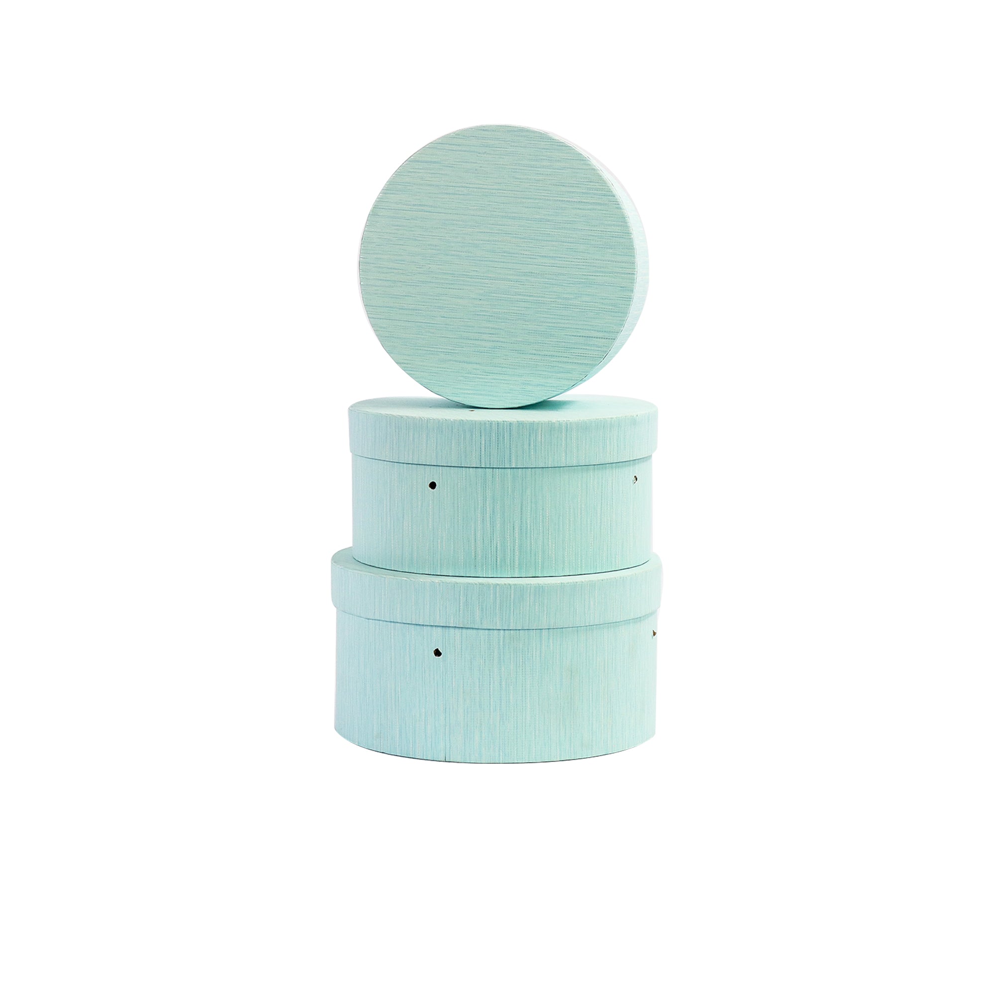 Gift Paper Box Multipurpose Round Paper  Baby Blue or Maroon 3pack