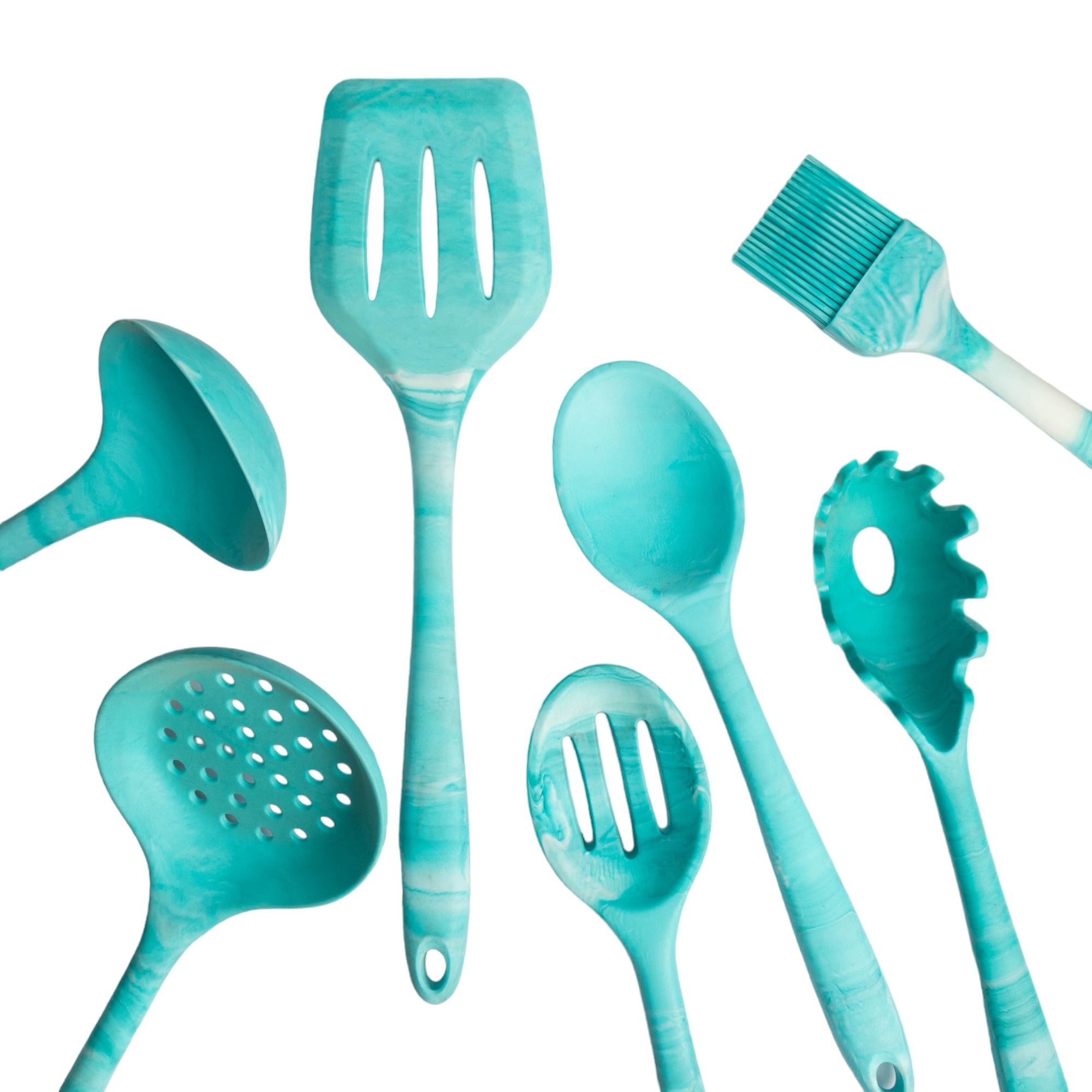 Silicone Servng Ladle Green Silica Gel Tableware