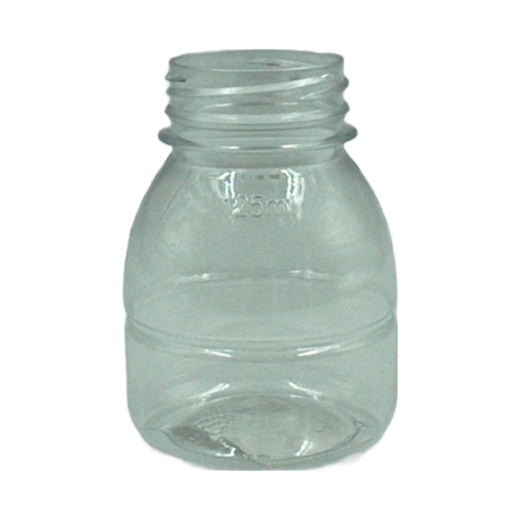 125ml Plastic Storage Jar Round Clear with Blue Lid