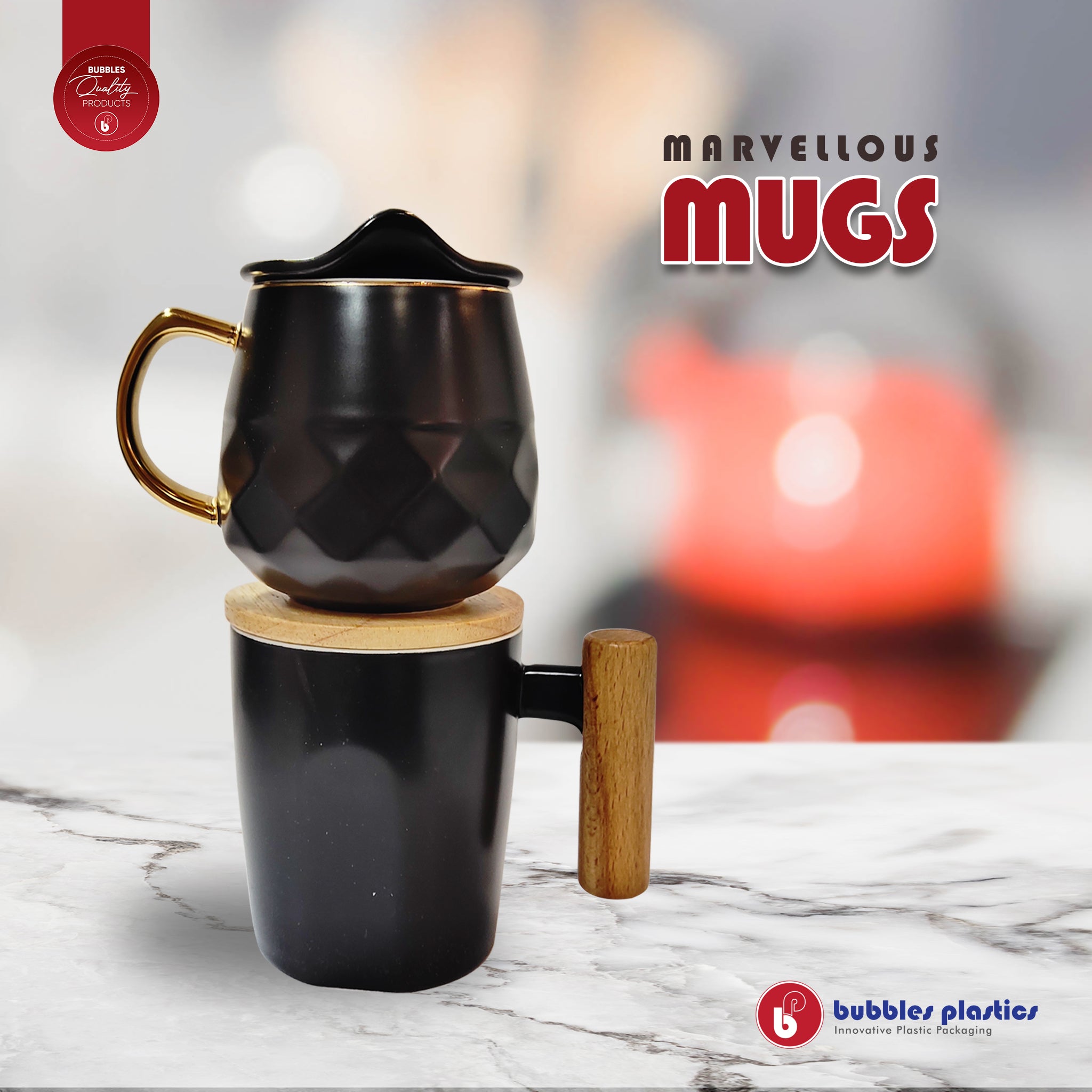 Coffee Mug Porcelain with Lid 360cc PSK045