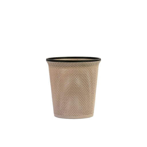 Plastic Office/Kitchen Wastepaper Dustbin Round Cream Bin 501