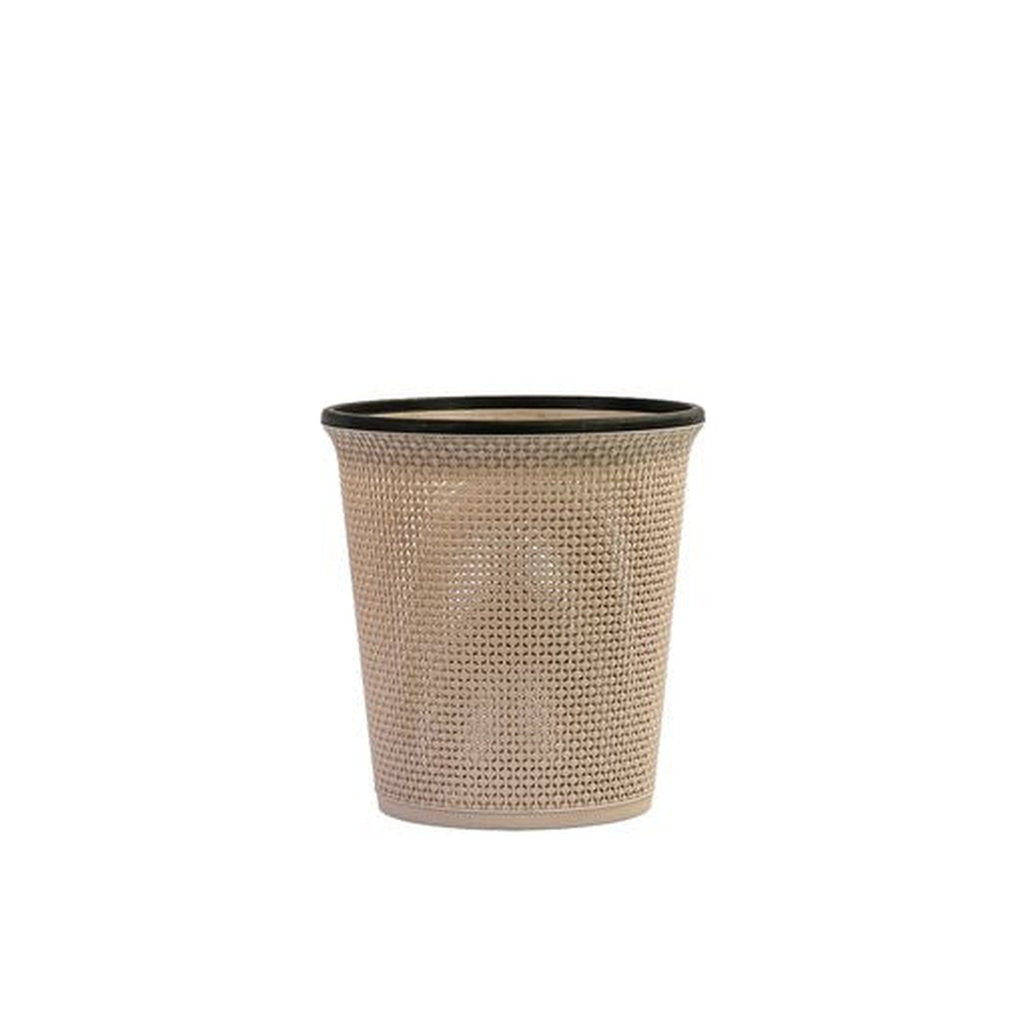 Rattan Wastepaper Dustbin Round Plastic 28x27cm