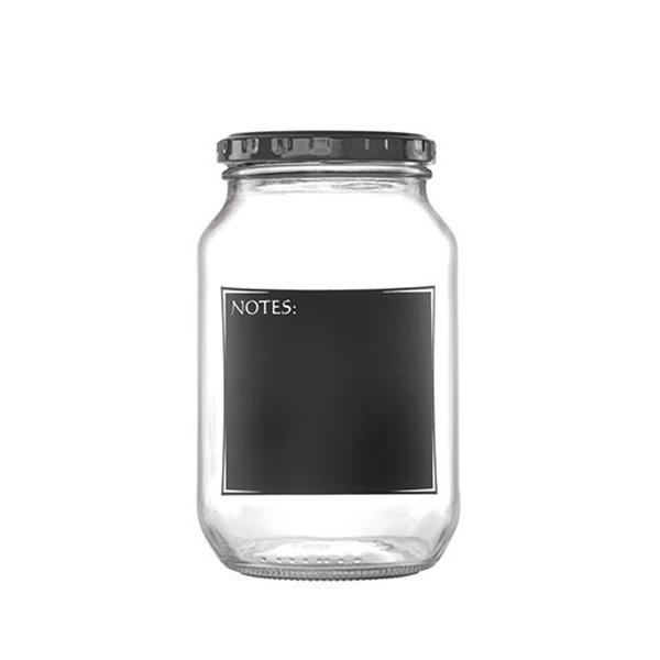 Consol 750ml Glass Jar with Black Notes 27280
