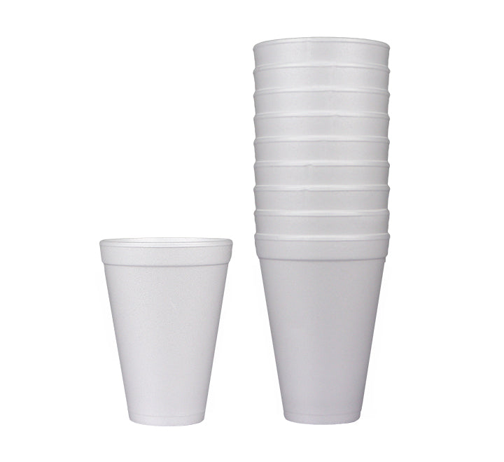 350ml Foam Cups Polystyrene HC.12 Disposable  100pack