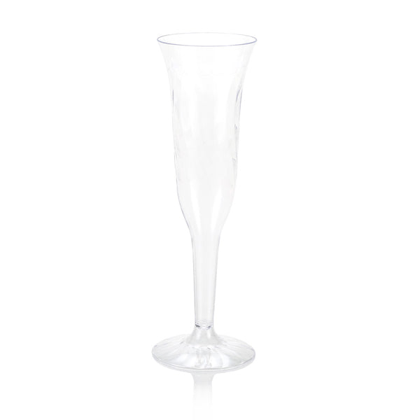 Disposable Party Cup Fluted Stemmed Champagne 165ml Crystal Wave 8pack