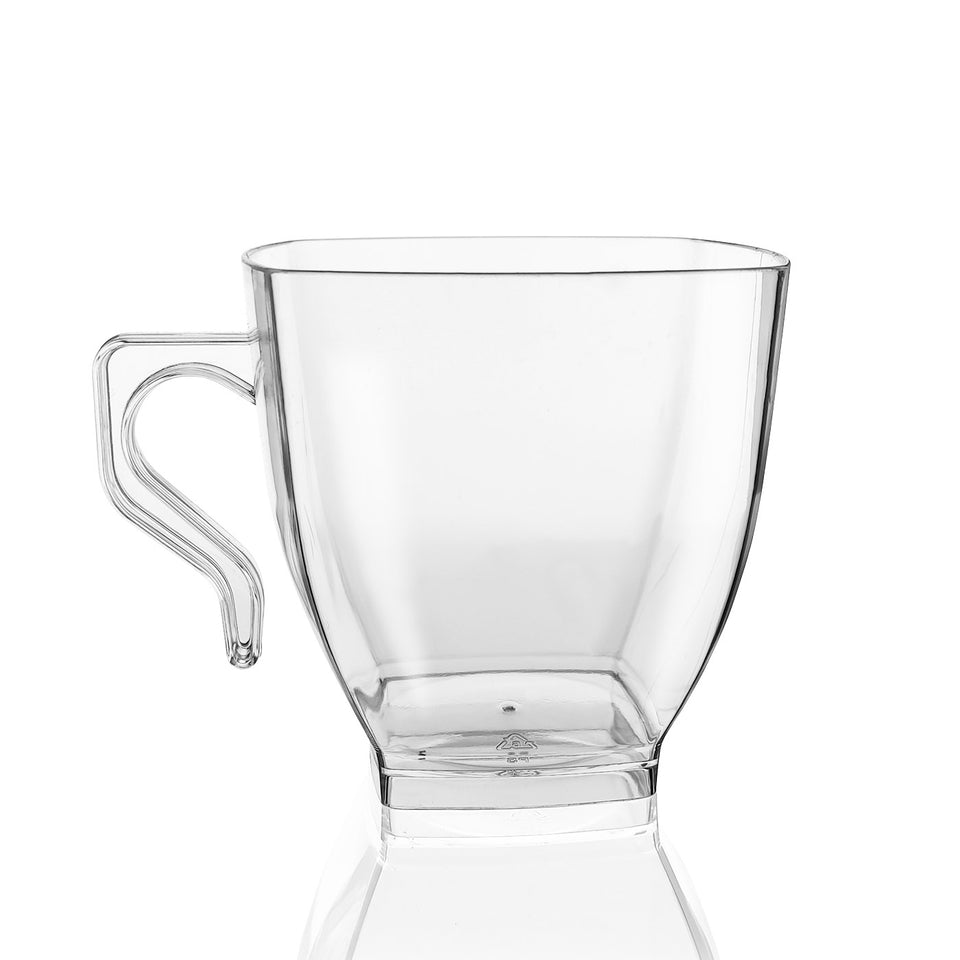 Coffee Mug 250ml Clear PP Plastic 12pack