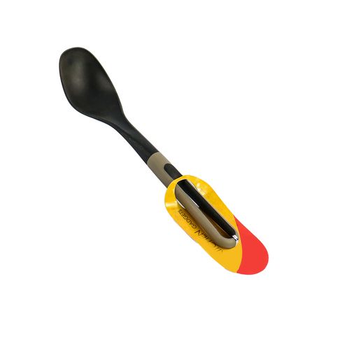 Nylon Serving Spoon Black Handle Silica Gel Tableware