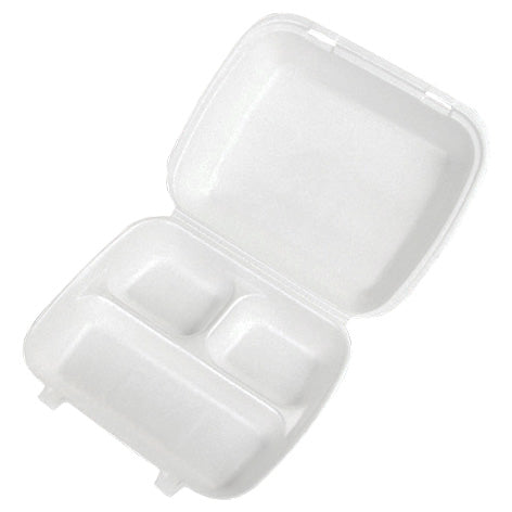 Fomo Food Tray No.53 - 3 Division Clamshell 75pack