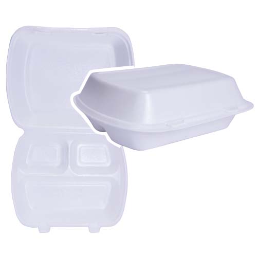 Fomo Food Tray No.53 - 3 Division Clamshell 75pack