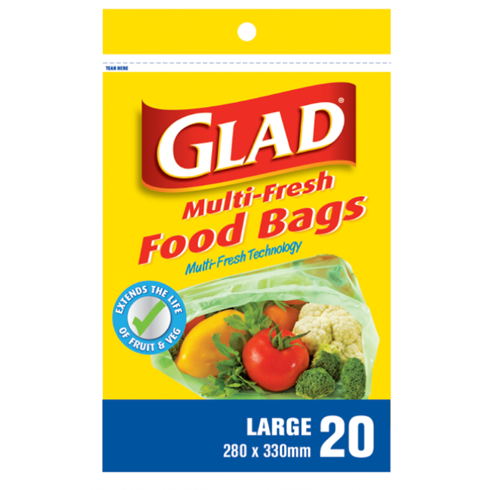 Glad Food Bags Large 280x330mm 25pcs