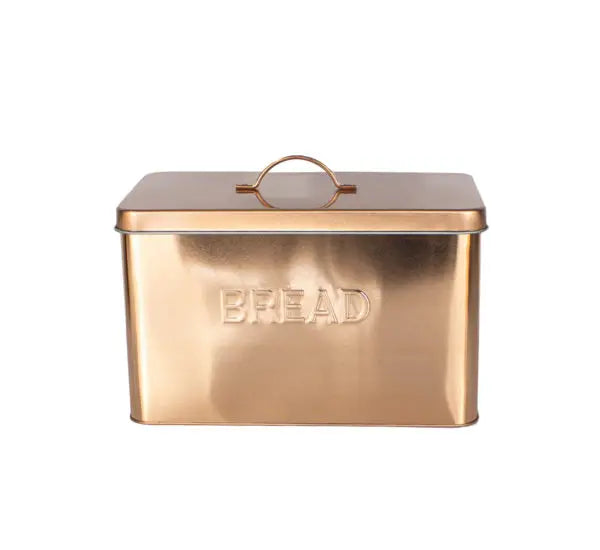 Totally Home Bread Bin and Canister Set Tea/Coffee/Sugar Copper