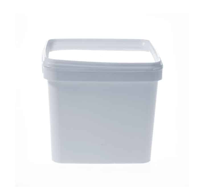 5L Ice Cream Tub Container White 5pack