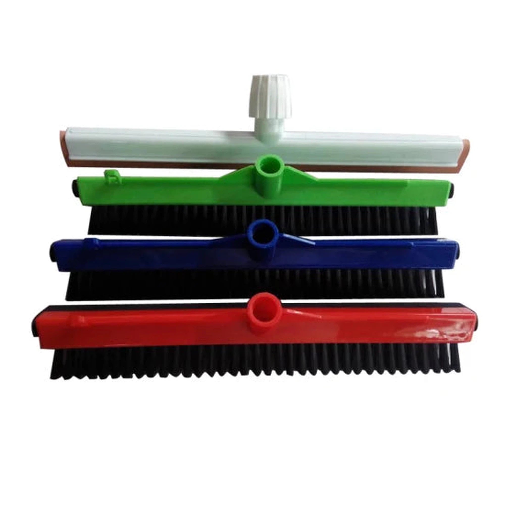 Multipurpose Floor Squeegee  with Scrubbing Brush & Stick 2-in-1 Dual Function 45cm BPH-379