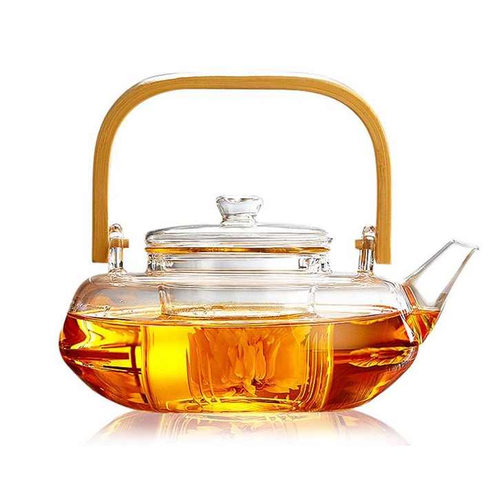 Barista Teapot 800ml Single Wall with Bamboo Lid 10255