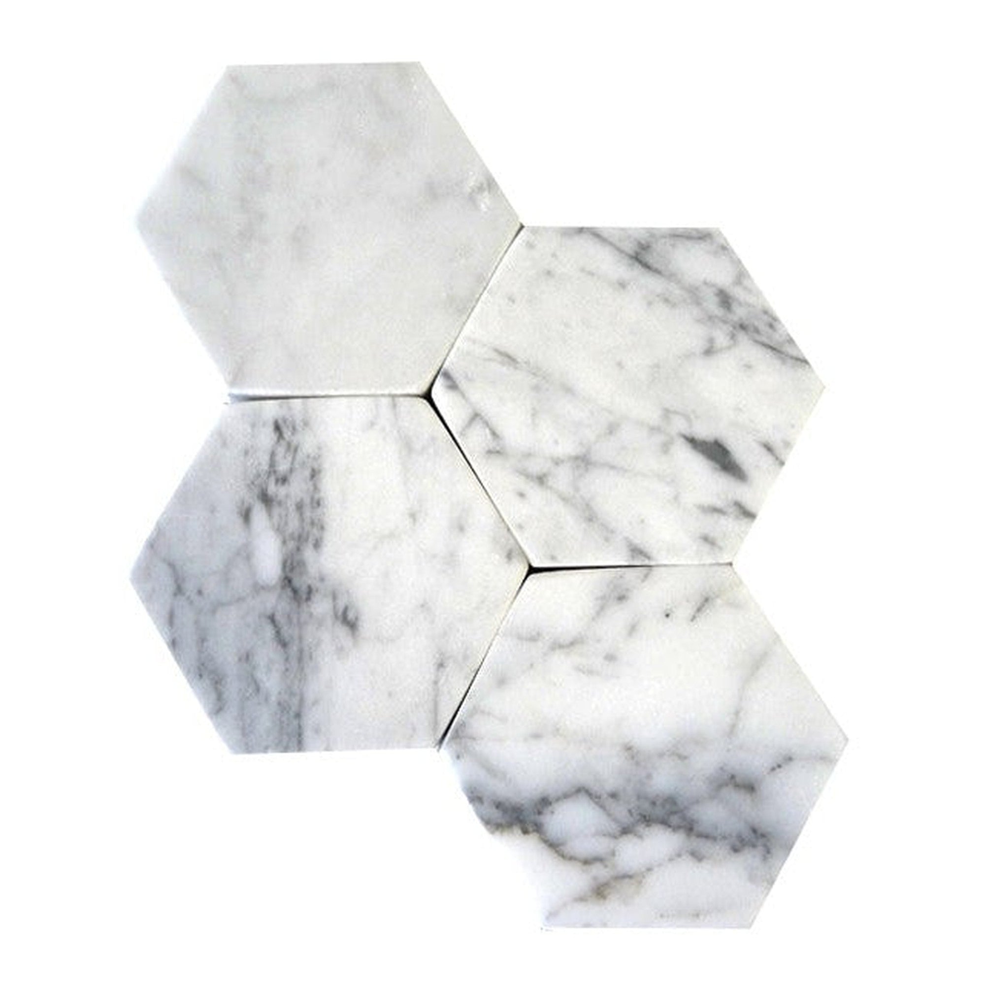 Marble Hexagon Coasters 4pc 10.7x10.7cm 11499